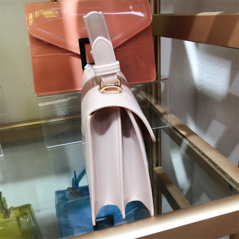 Clearance jelly bag, transparent pvc women's bag, gradient color small square bag, handbag, single-shoulder crossbody women's bag in stock undefined