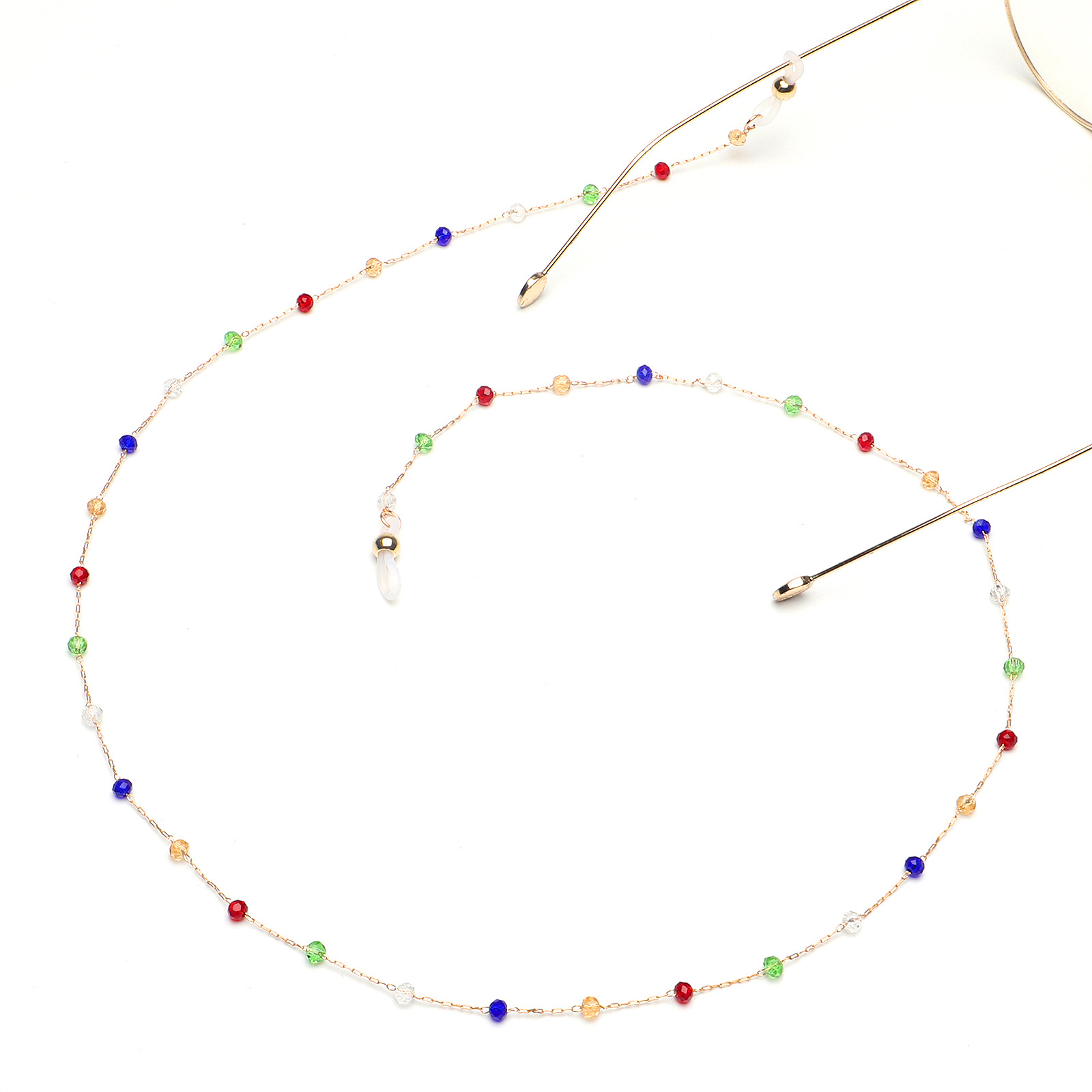 Hot Section Fashion Simple All-hand Mixed Color Crystal Glasses Chain Wholesale Nihaojewelry display picture 3