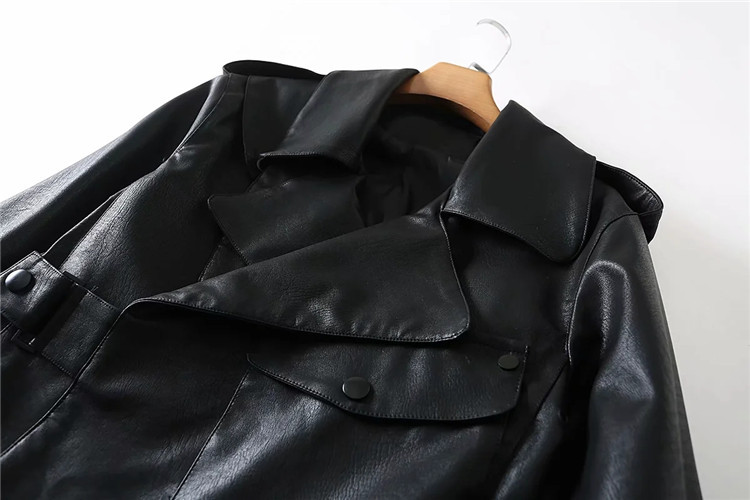 autumn and winter casual simple short leather jacket NSLD11816