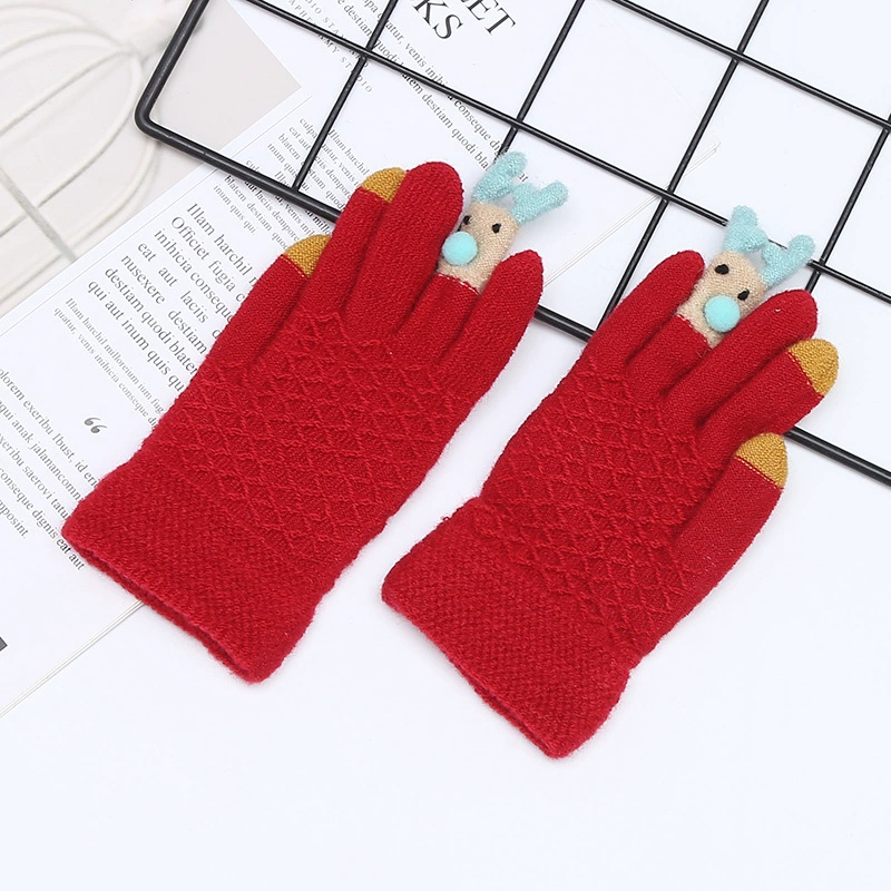 Children's keep warm cute travel gloves for men and women