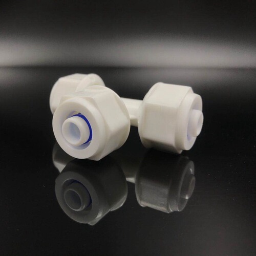 pom4 points aluminum plastic pipe plastic joint 16 size flow nylon pipe fittings inner and outer wire tee elbow direct ball valve