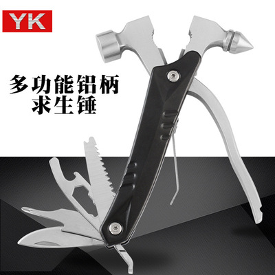 厂家直销多功能刀钳锤户外应急锤野外救生锤家用多功能刀钳锤批发|ms