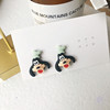 Fresh universal cartoon earrings, cute small silver needle, flowered, 2020 years, simple and elegant design