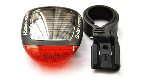Bicycle Solar Tail Light Mountain Bike Light Cycling Warning Light Charge-Free Cycling Light Bicycle Accessories