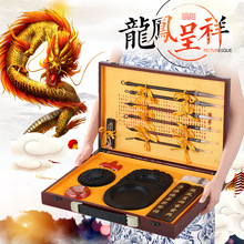 文房四宝套装精品毛笔套装专业笔墨纸砚国画礼盒狼豪毛笔摆件砚台