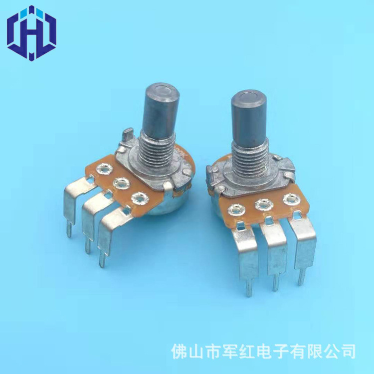 厂家供应仪表仪器 功放用各种电位器 圆柄光轴三大弯脚b100kb10k