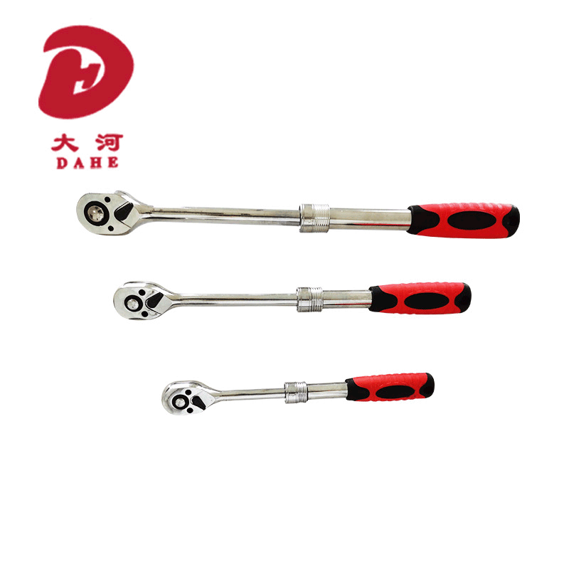快脱伸缩棘轮扳手 伸缩镜面快速大飞扳手 单头快速扳手厂家供应