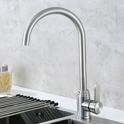 304 Stainless steel kitchen water tap Eaves Handle water tank Intubate Hot and cold Faucet Trays Faucet