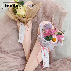 Tangde Korean solid color leather rope gift bouquet packaging ribbon Korean style leather rope wholesale