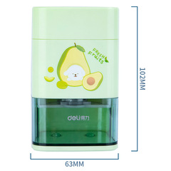 得力上部自動進筆削筆器學生幼兒園削筆機手搖轉筆卷筆刀文具批發