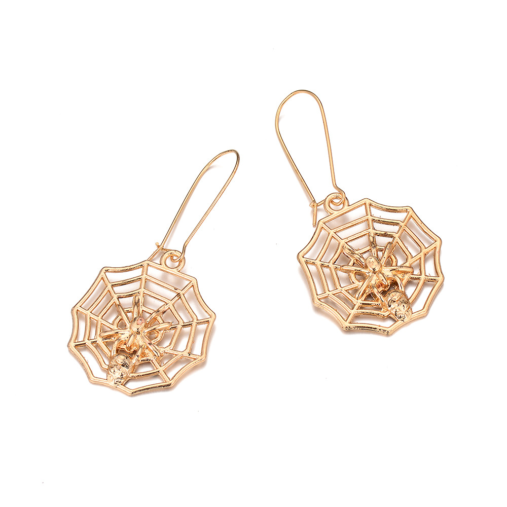 New  Alloy Simple Geometric Hollow Spider Web Earrings Wholesale display picture 5