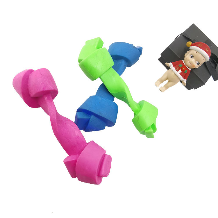 Fabricante en stock transfronterizo nuevo TPR nudo hueso perro aliviando tapado divertido molar resistente a la mordedura juguete para mascotas