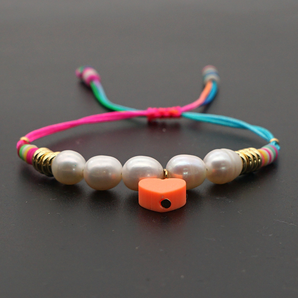 Hot-saling Accessories Colored Clay Bohemian Style Fashion Natural Pearl Bracelet For Women display picture 5