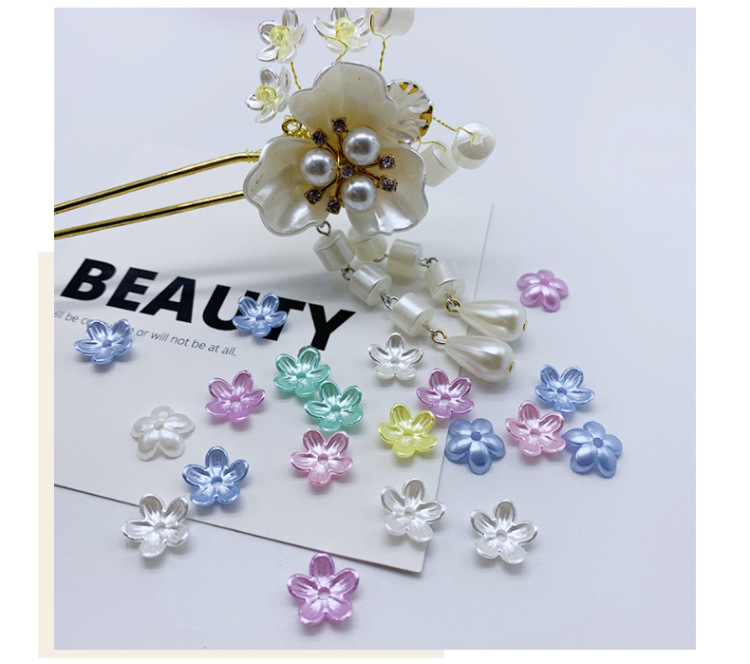 Factory direct sales of ABS mid-hole headwear, hairpin accessories, small flower diy handcrafted retro headwear accessories, versatile detail image 6