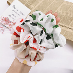 Korean version new chiffon large elastic circle sweet heart candy color hair tie for small fresh girl hair accessories