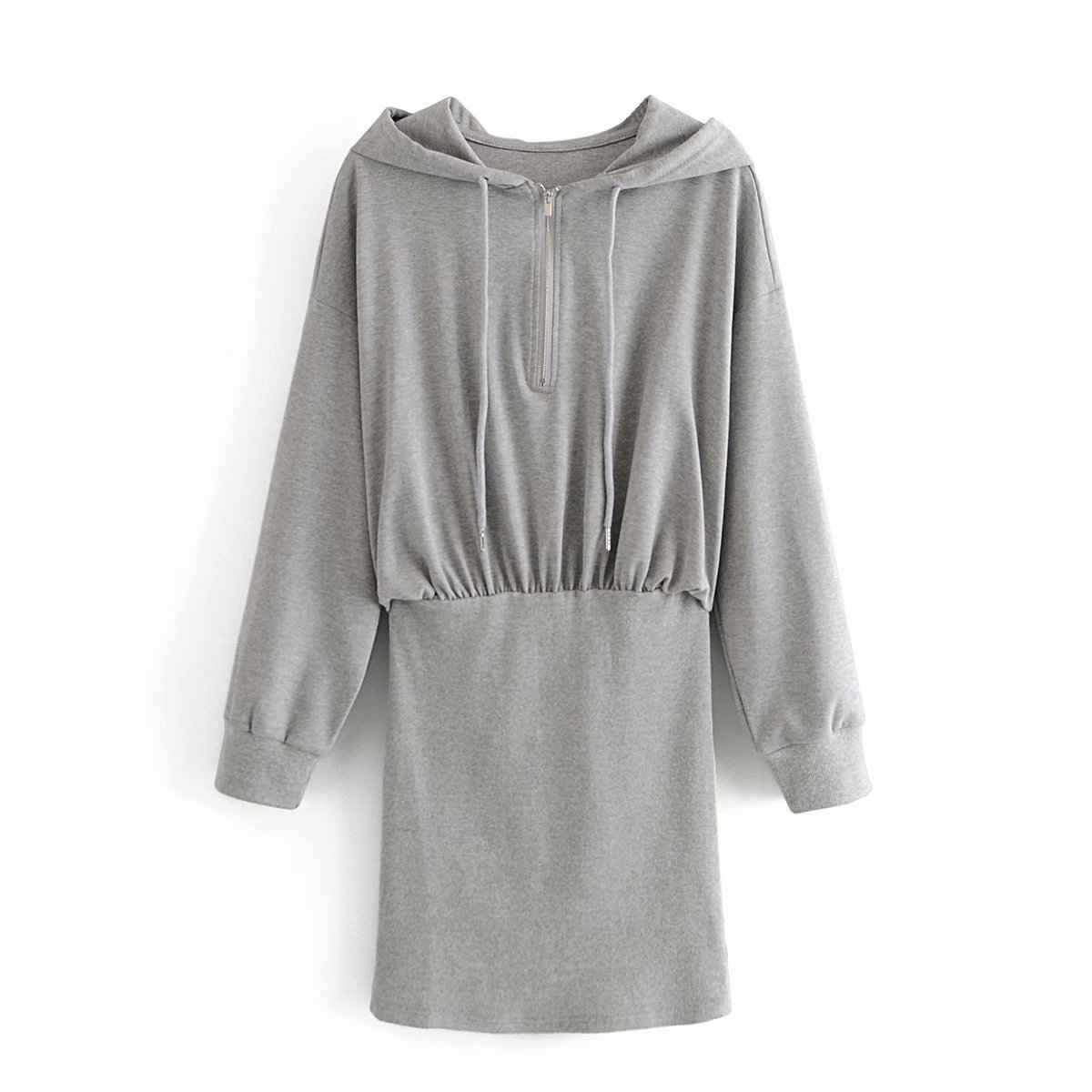 winter gray hooded sweatdress  NSAM14627