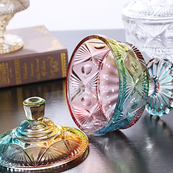 European -style luxury crystal glass sugar tank storage jewelry…