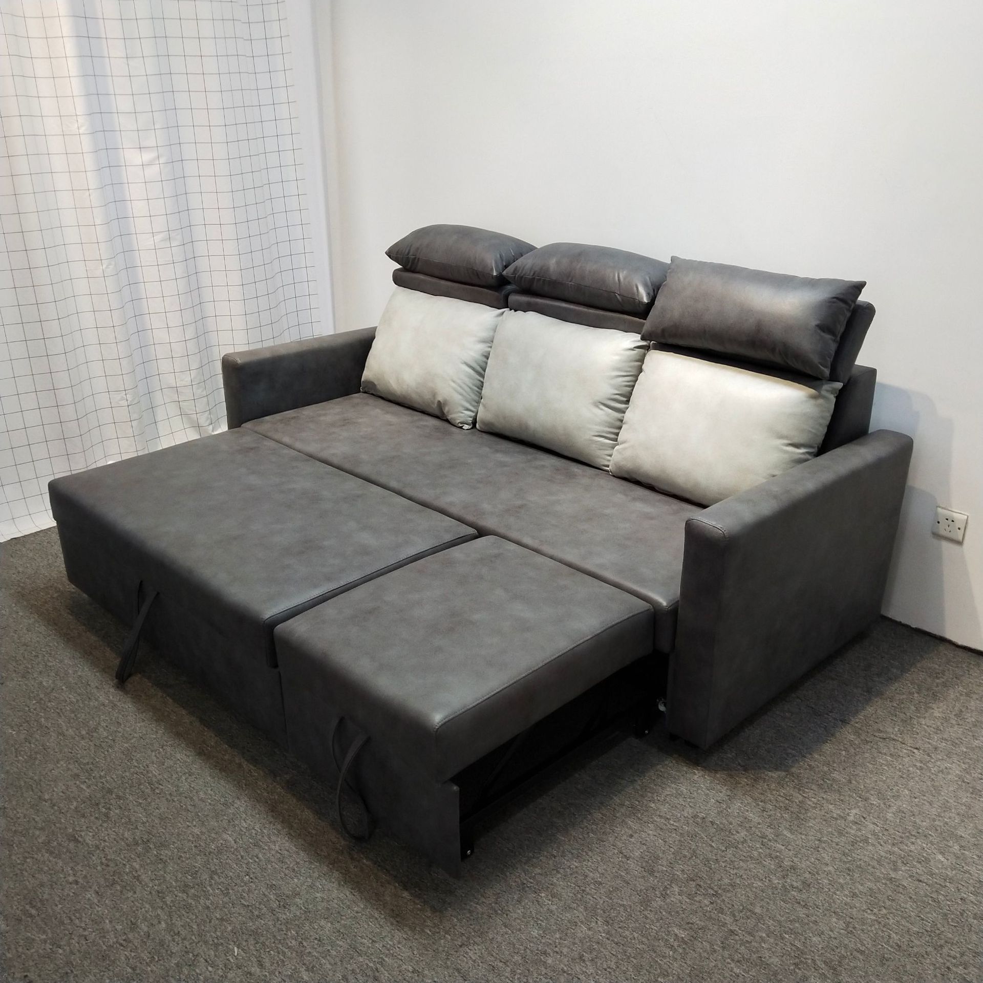 Sofá cama de tela de tecnología de doble propósito 1.8m 2.1m pequeño apartamento de sala de estar sofá cama plegable multifuncional