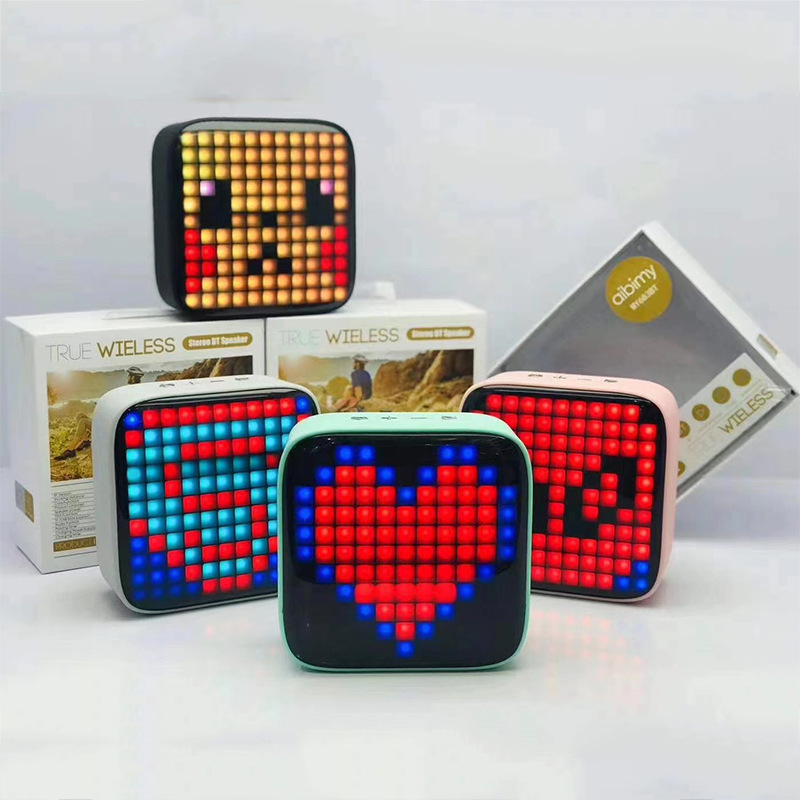 Square LED Creative Bluetooth Speaker Wi...