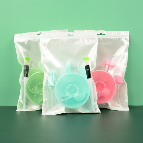 Facial mask bowl and stick set 9-piece DIY tool beauty brush compressed facial mask paper bubble bottle measuring spoon with silicone brush