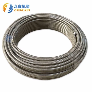 供应定制四氟管钢丝编织铁氟龙管聚四氟乙烯进口波纹管内径32mm