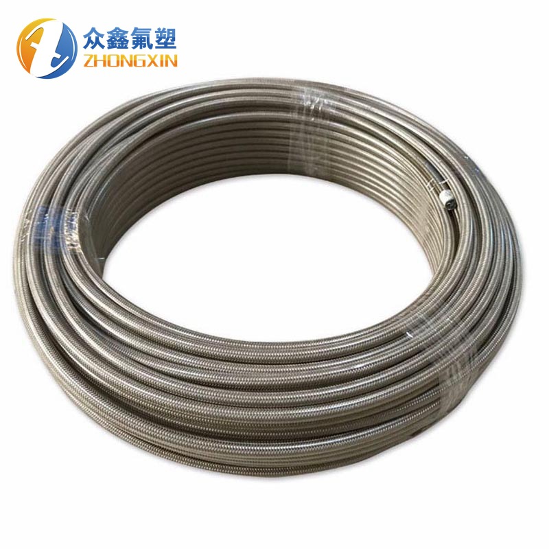 供应定制四氟管钢丝编织铁氟龙管聚四氟乙烯进口波纹管内径32mm