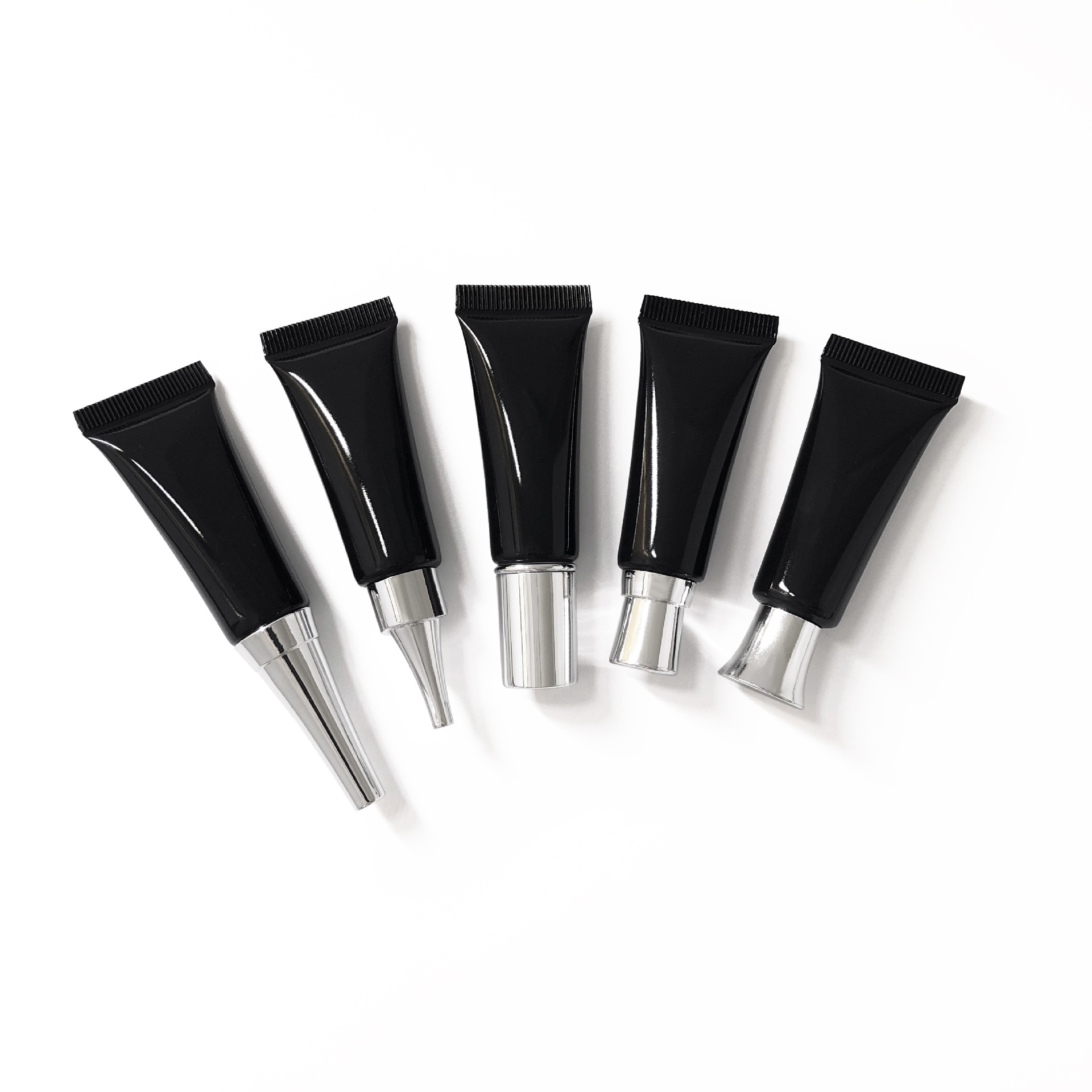 【】10g 15g black soft tube facial cleanser hand cream lotion packaging refill bottle trial size sample bottle
