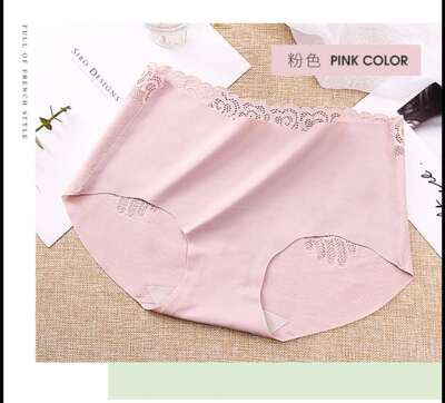 抗菌純棉壹片式無痕內褲女三角內褲少女日系新品蕾絲蠶絲女士內褲