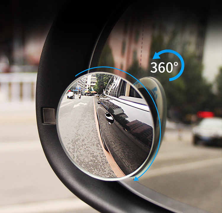 Reversing small round mirror car rearview mirror blind spot area auxiliary small round mirror car 360 degree rotating HD mirror