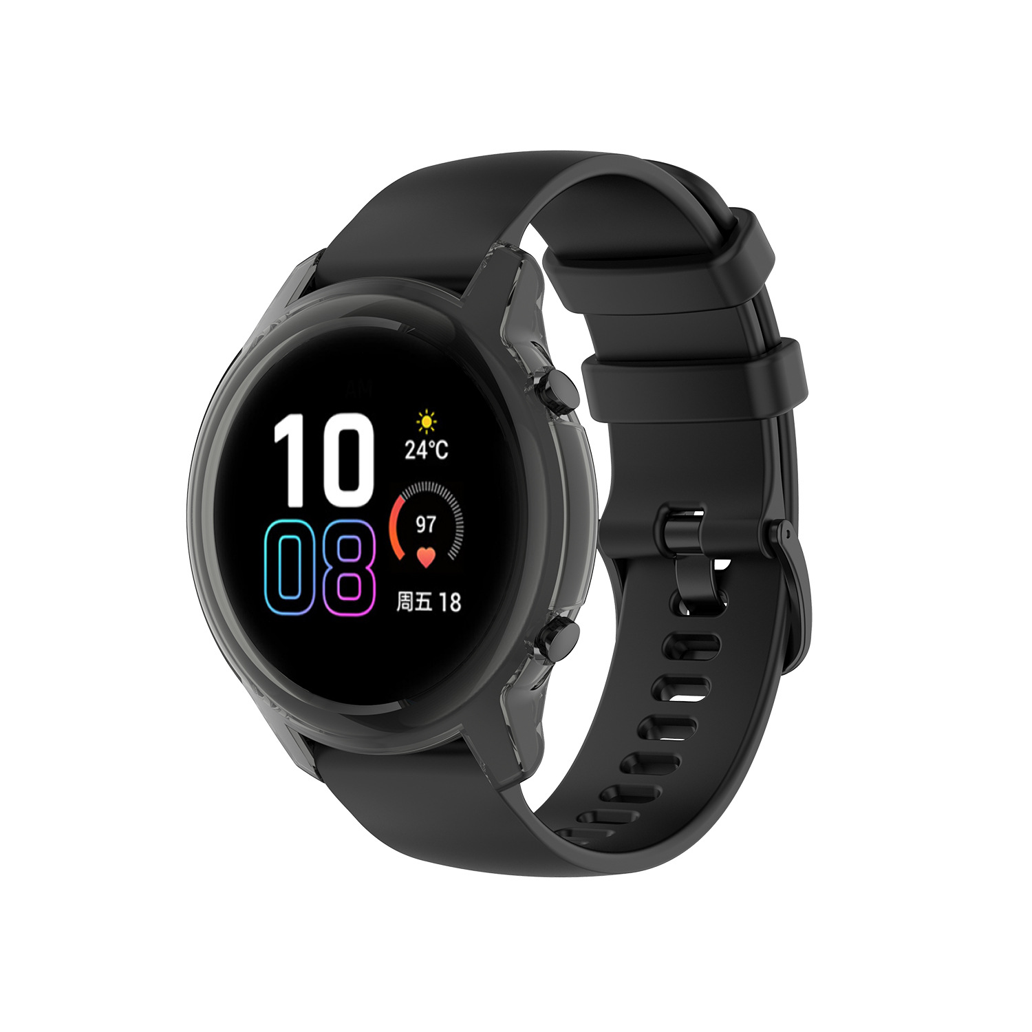 This 42mm/46mm hollowed-out semi-enclosed TPU case is suitable for the honor magic watch2 case undefined