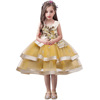 Brand children's small princess costume sleevless, flower girl dress, nail sequins, Amazon