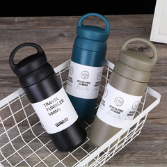 Direct supply from manufacturer 500ml Japanese style hand-held insulated cup for men and women, 304 stainless steel on-the-go coffee cup, Harajuku style