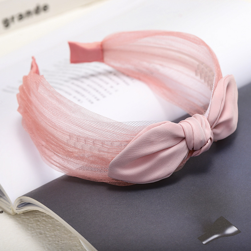 Korean New Fashion Lace Knotted Bow Tie Headband Cheap Headband Wholesale display picture 8