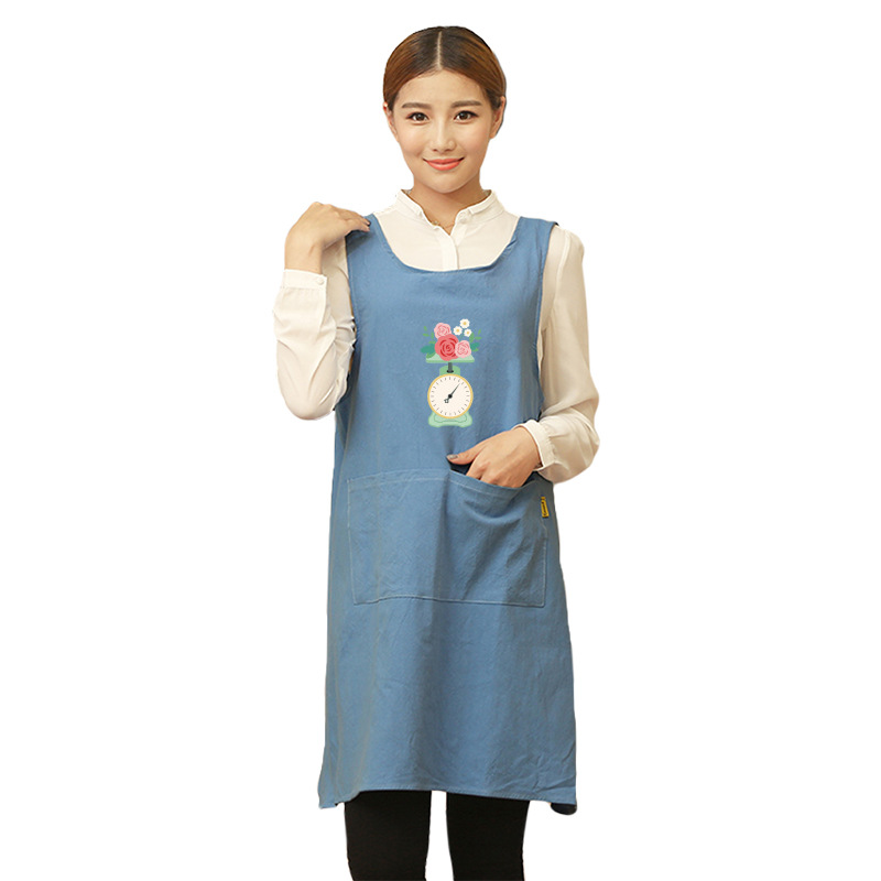 Delantal hogar cocina camarero ropa de trabajo moda femenina hombres nórdicos anti-incrustante cintura Impresión de logotipo personalizado