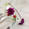 Fashionable cloth, headband for bride, beach hair accessory suitable for photo sessions, European style, flowered