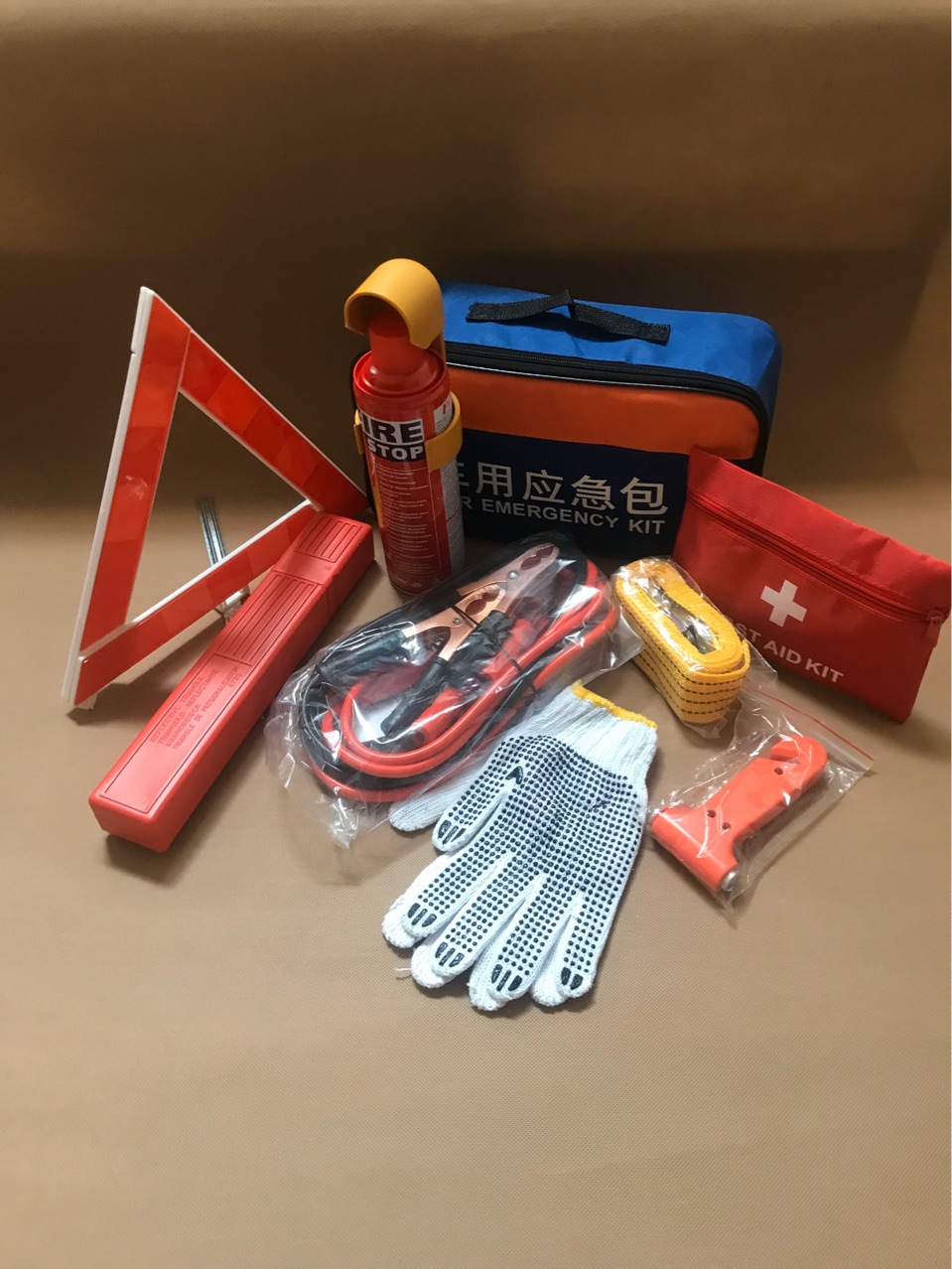 Car tool kit car emergency kit car rescue kit emergency tool set fire extinguisher annual inspection gift insurance