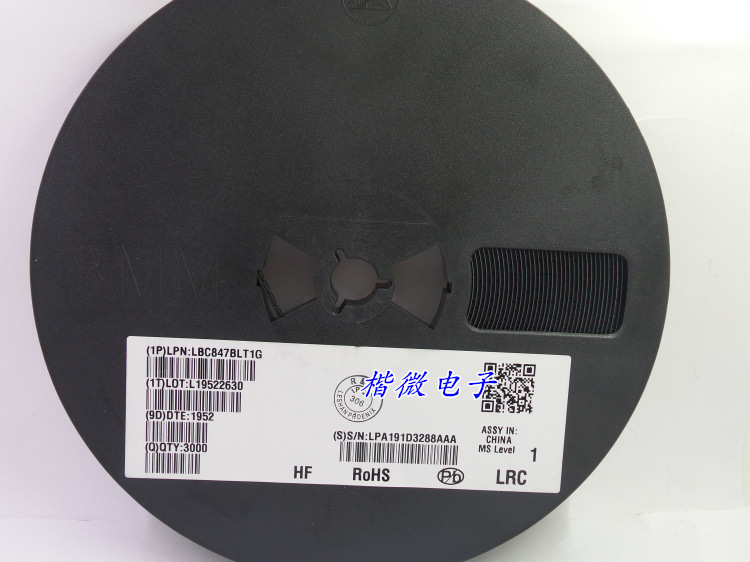 贴片三极管LBC847BLT1G BC847B 印记1F SOT-23 全新原装LRC