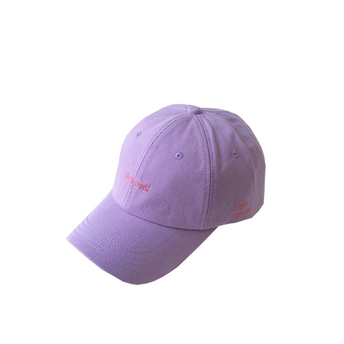 ins lavender hat women's summer Korean version men's letter embroidery street baseball cap college style sun protection peaked cap