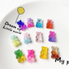 Realistic resin with accessories, small phone case, earrings, necklace, handmade, with little bears