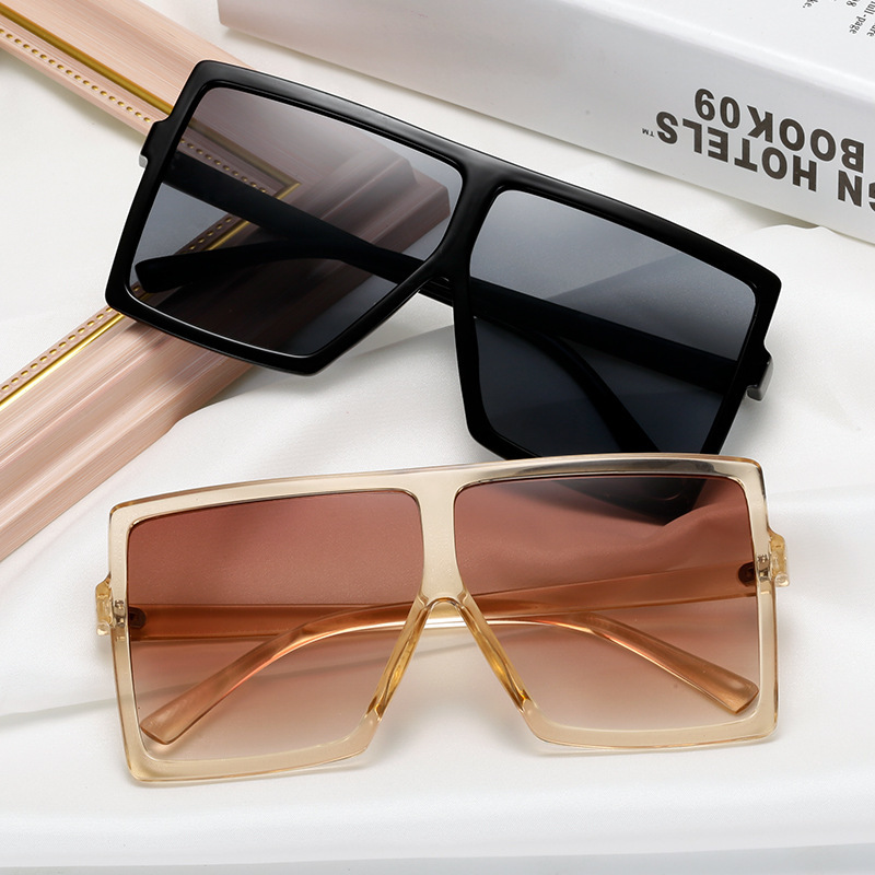 热款眼镜欧美潮流大方框太阳镜时尚炫彩多色墨镜女大量现货|ms