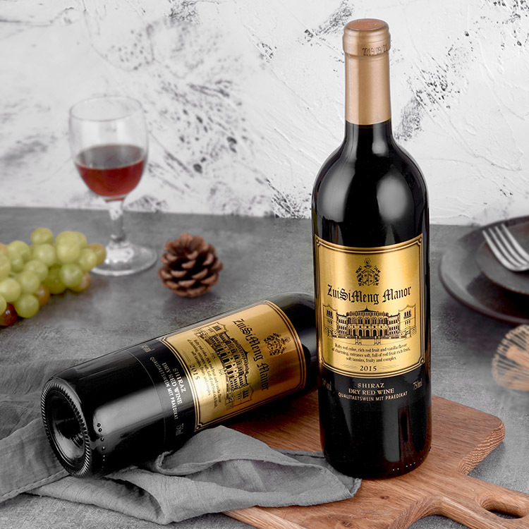 西拉红葡萄酒 国产红酒厂家直供 批发零售干红葡萄酒|ru