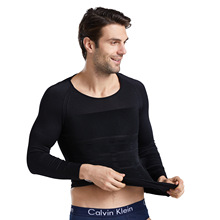 男士束身衣工廠供貨大版型長袖塑身衣束胸收腹美體保暖內衣