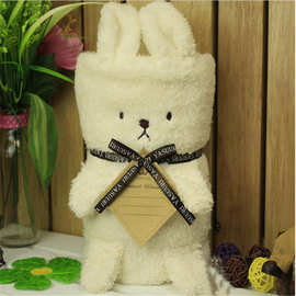 日韩卡通动物卷毯空调办公室午睡盖毯珊瑚绒毛毯抓机玩具