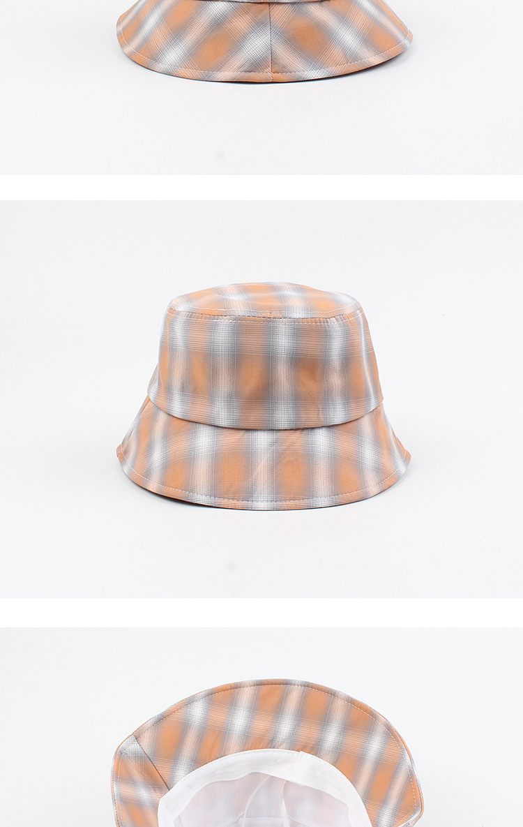 Fisherman Hat Ladies Summer Korean Wild Letter Student Shade Female Hat Fashion Plaid Casual Youth Basin Hat Wholesale Nihaojewelry display picture 4