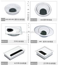 锌合金穿线盒 电脑桌面多功能走线盒 圆形线孔盖穿线孔五金