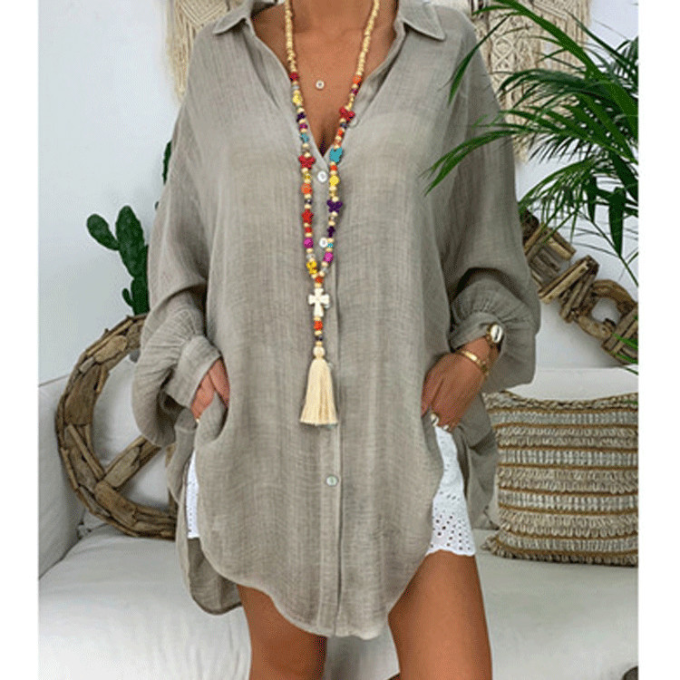 Wish Bamboo Fabric Solid Color Casual Long Sleeves Shirt 6 Wish Bamboo Fabric Solid Color Casual Long Sleeves Shirt