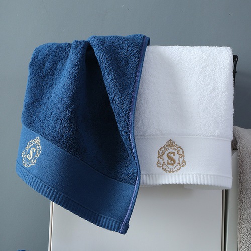 Five-star hotel thickened cotton towel light luxury enlarged adult face towel embroidered LOGO wholesale group purchase