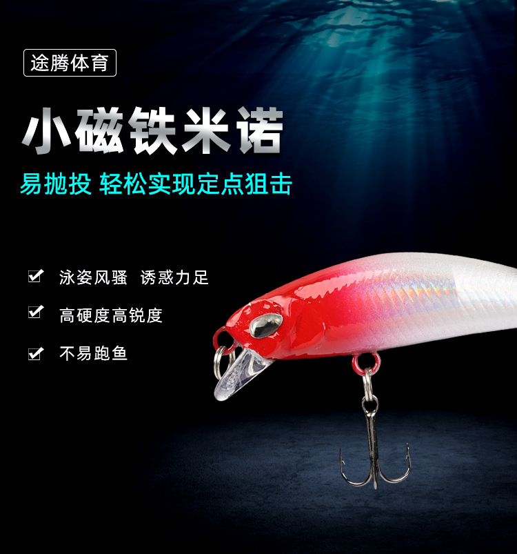 Sinking Minnow Lures Shallow Diving Minnow Baits Bass Trout Fresh Water Fishing Lure