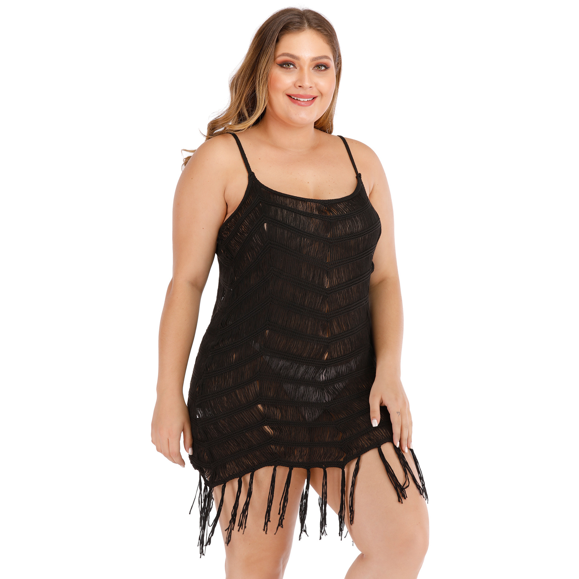 plus size sexy hollow sling dress NSOY51862