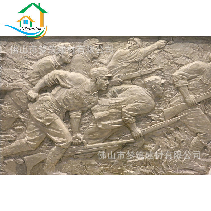 广东省GRC 玻璃钢广场仿铜文化雕塑人造砂岩雕塑墙面装饰浮雕